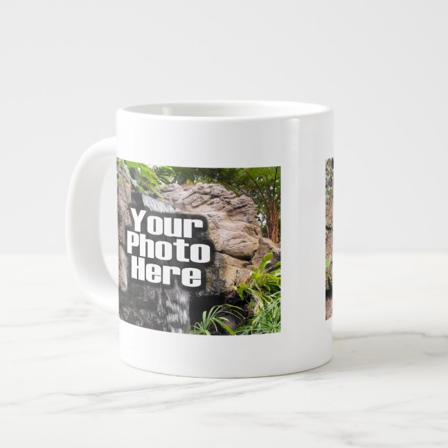 Grande Tasse Photo numérique personnalisée Ajouter votre image (Devant gauche)