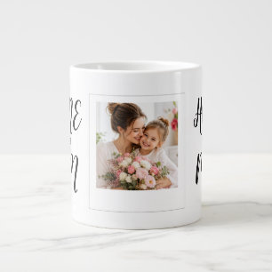 Grande Tasse Photo personnalisé et citation de la fête des mère
