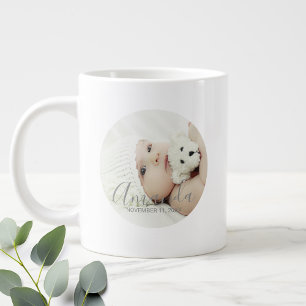 Grande Tasse Photo personnalisée avec nom et texte personnalisé