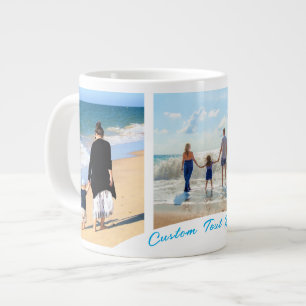 Grande Tasse Photo personnalisée Collage de texte Mug vos photo