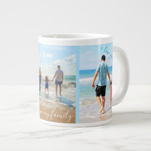 Grande Tasse Photo personnalisée Collage de texte Mug votre cad
