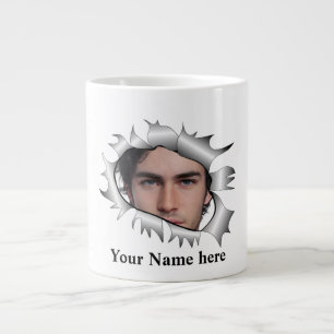 Grande Tasse Photo Vintage personnalisée moderne dans un trou