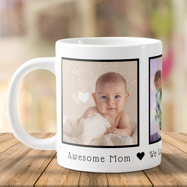 Grande Tasse Photos de la Fête des Mères 3 personnalisées (Créateur téléchargé)