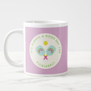 Grande Tasse Pickleball Player Cadeau Rainbow Paddles Personnal