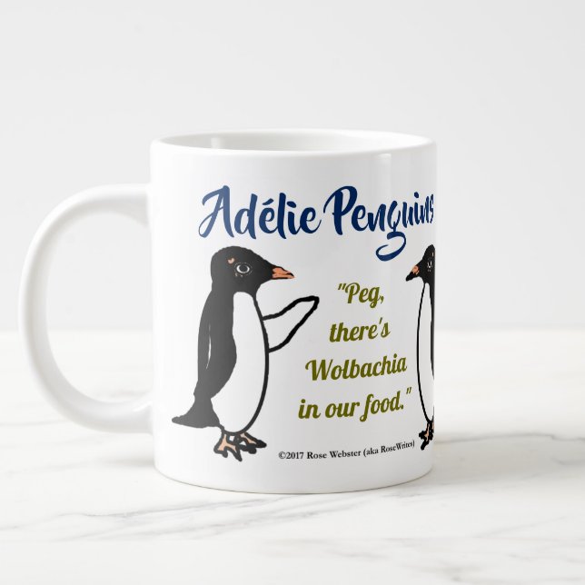 Grande Tasse Pingouins Adélie 20 oz. mug par RoseWrites (Gauche)