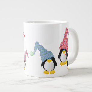 Grande Tasse Pingouins avec Casquettes