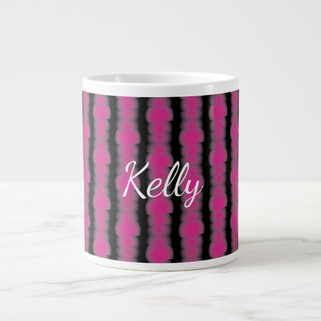 Grande Tasse Pink and black tie dye (Devant)
