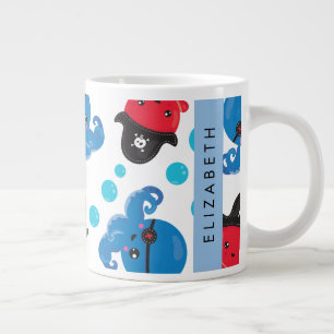 Grande Tasse Pirate Octopus, Motif Octopus, Mer, Votre Nom