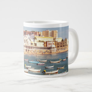 Grande Tasse Plage de Caleta à Cadix, Andalousie, Espagne
