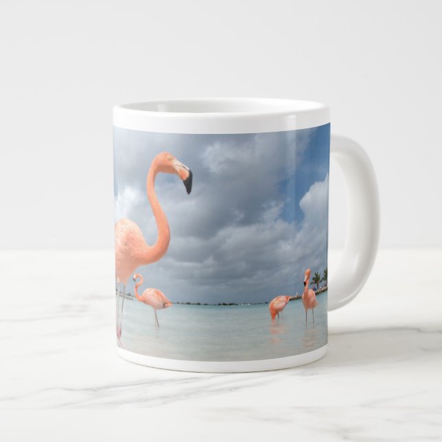 Grande Tasse Plages tropicales | Flamants roses Beach, Aruba (Devant droit)