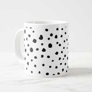 Grande Tasse Points dalmatiens, Points dalmatiens, Noir et Blan