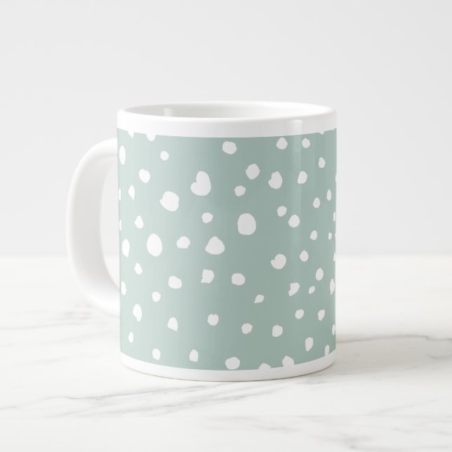 Grande Tasse Points Dalmatiens verts, Points Dalmatiens, Pots D (Devant gauche)