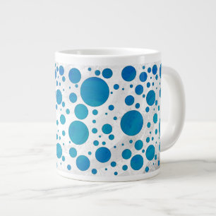 Grande Tasse Pois bleu océan
