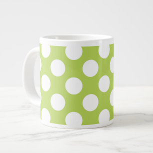 Grande Tasse Pois verts, Motif à points Polka, points, pointill