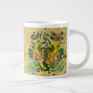 Grande Tasse Poissons et fleurs