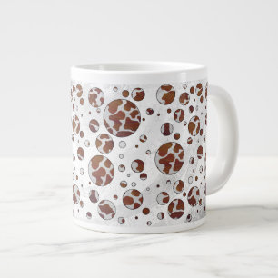 Grande Tasse Polka Dot Vache Brown et blanche