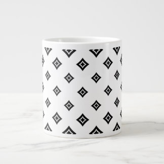Grande Tasse Polka Jumbo Mug à motifs en diamant noir