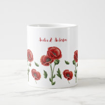 Poppies rouges personnalisées Floral