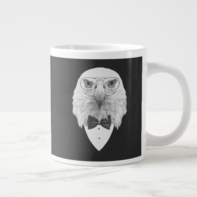 Grande Tasse Portrait d'aigle classique (Droite)