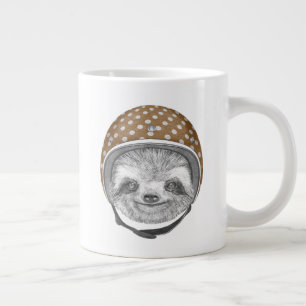 Grande Tasse Portrait De Sloth  Casque moto