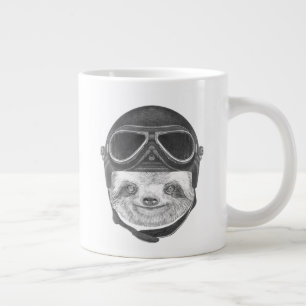 Grande Tasse Portrait De Sloth  Casque Vintage