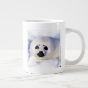 Grande Tasse Portrait d'un bébé phoque à harpe