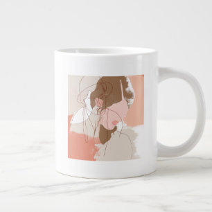 Grande Tasse Portrait féminin de la peinture