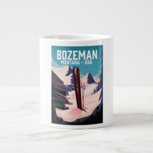 Grande Tasse poster de ski Bozeman Montana
