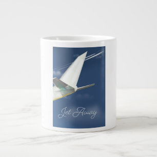 Grande Tasse Poster de voyage Jet Away.