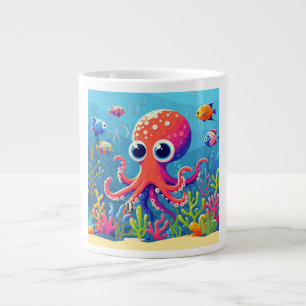 Grande Tasse poulpe mignon des Caraïbes/tropical/hawaïen