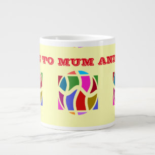 Grande Tasse Pour maman et papa couleur crème d'art message