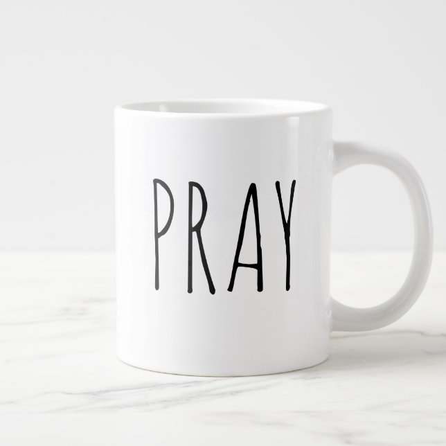 Grande Tasse Pray Modern Black White Farmhouse (Droite)