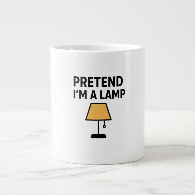 Grande Tasse Pretend I’m A Lamp Illustrated Coffee Mug (Devant)