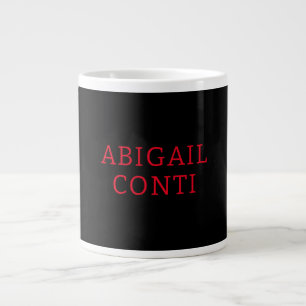 Grande Tasse Professionnel minimaliste rouge noir moderne