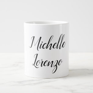 Grande Tasse Professionnel Moderne Simple Noir & Blanc