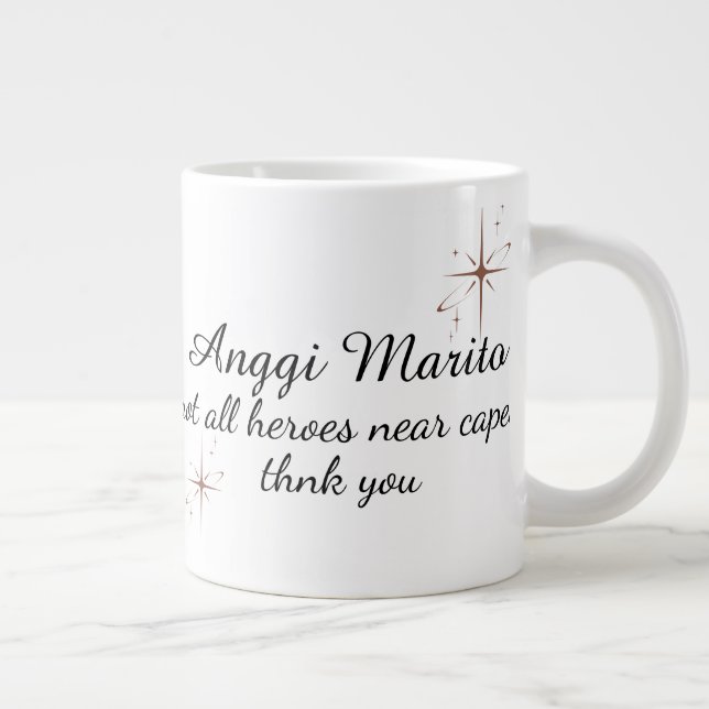 Grande Tasse Professionnels de la santé du Merci Hero Mug (Droite)