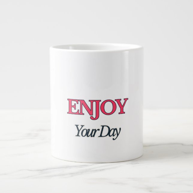 Grande Tasse Profitez de votre Musique de jour (Devant)