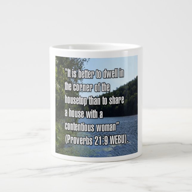 Grande Tasse Proverbes 21:9 WEBU Mug (Devant)