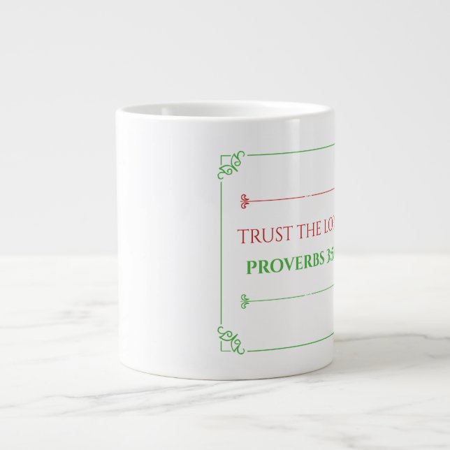 Grande Tasse Proverbes 3:5,6 Jumbo Mug (Devant)