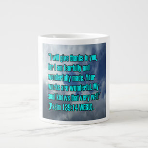 Grande Tasse Psaume 139:14 WEBU Mug