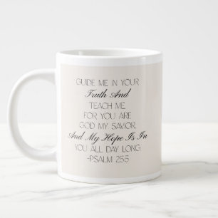 Grande Tasse Psaume 25:5 Mug verset biblique Espoir