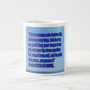 Grande Tasse Psaume 34:12-14 WEBU Mug