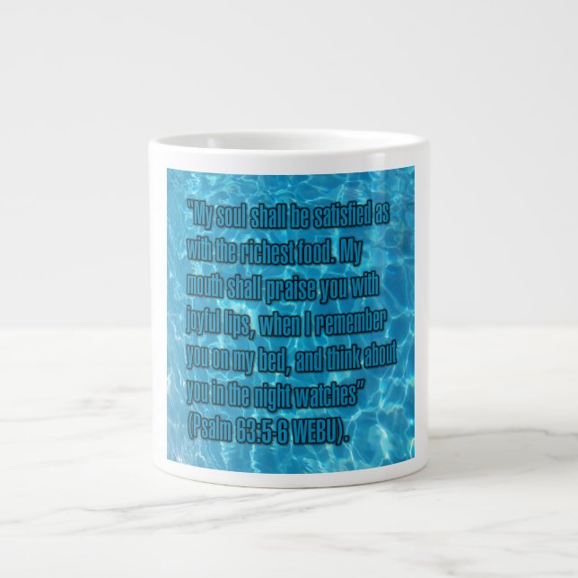 Grande Tasse Psaume 63:5-6 WEBU Mug (Devant)