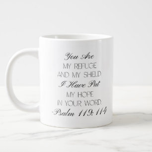 Grande Tasse Psaumes 119:114 Espoir Mug avec verset biblique