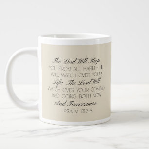 Grande Tasse Psaumes 121:7-8 Mug de verset biblique d'espérance