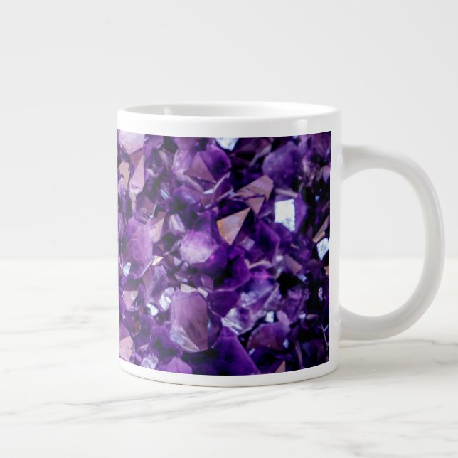 Grande Tasse Purple Amethyst Crystal Gemstone Février (Droite)