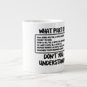 Grande Tasse Quelle partie de (motif tricot) Mug