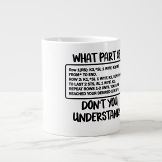 Grande Tasse Quelle partie de (motif tricot) Mug