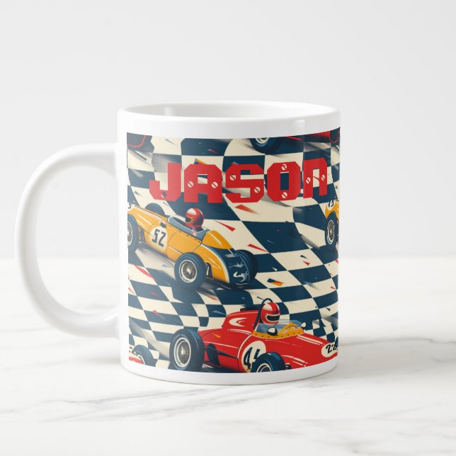 Grande Tasse Race Car Themed Coffee Mug (Gauche)