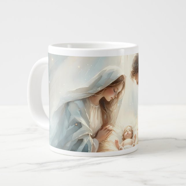 Grande Tasse Radiant Holy Family Nativity Scene (Devant gauche)